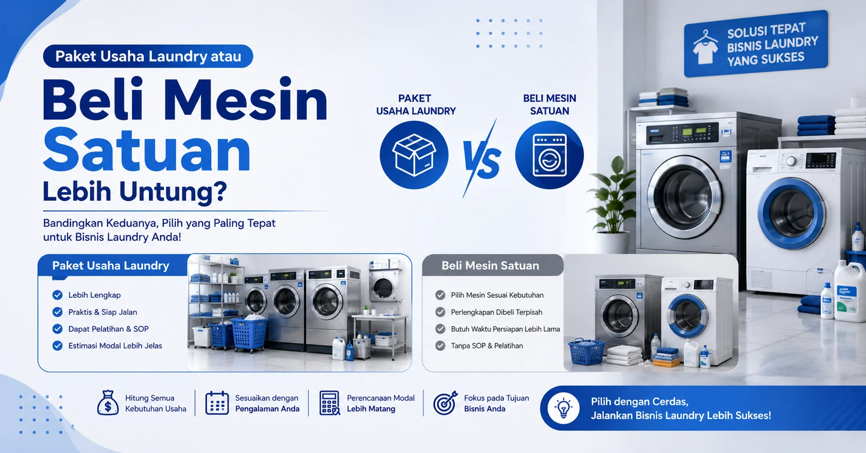  Paket Usaha Laundry atau Beli Mesin Satuan Lebih Untung?